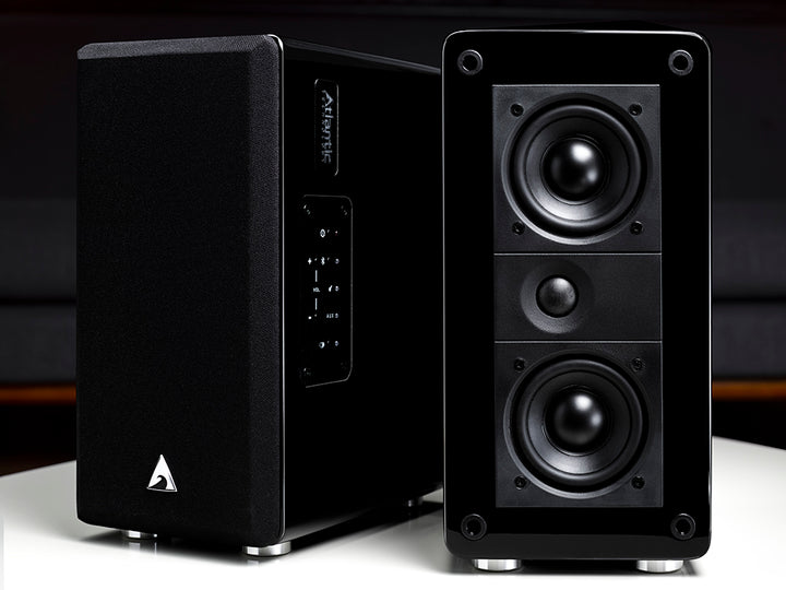These elegant compact bookshelf speakers are sold as a pair creating a great sounding home stereo system to connect with legacy audio gear or operate with minimal components in a modern digital environment.  Up to four additional FS-252 systems can be easily added to create more sound output or create multi-room capability with a range of up to 150 feet.  Each FS-252 system comes with a seven button IR remote which duplicates the side mounted system control panel.