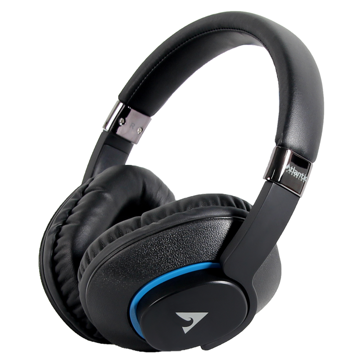 Atlantic Technology FS-BT210 Wireless Over-Ear Headphones feature full range 40mm dynamic drivers and Bluetooth 4.0 with aptX for superb Hi-Fi sound. Ergonomic and lightweight, they are designed for comfort with intuitive headset controls and built-in microphone with 30 hours of rechargeable wireless run-time. The 4-foot detachable cable allows unlimited passive battery-free listening and hands-free calling with multi-function in-line controls.  - Black