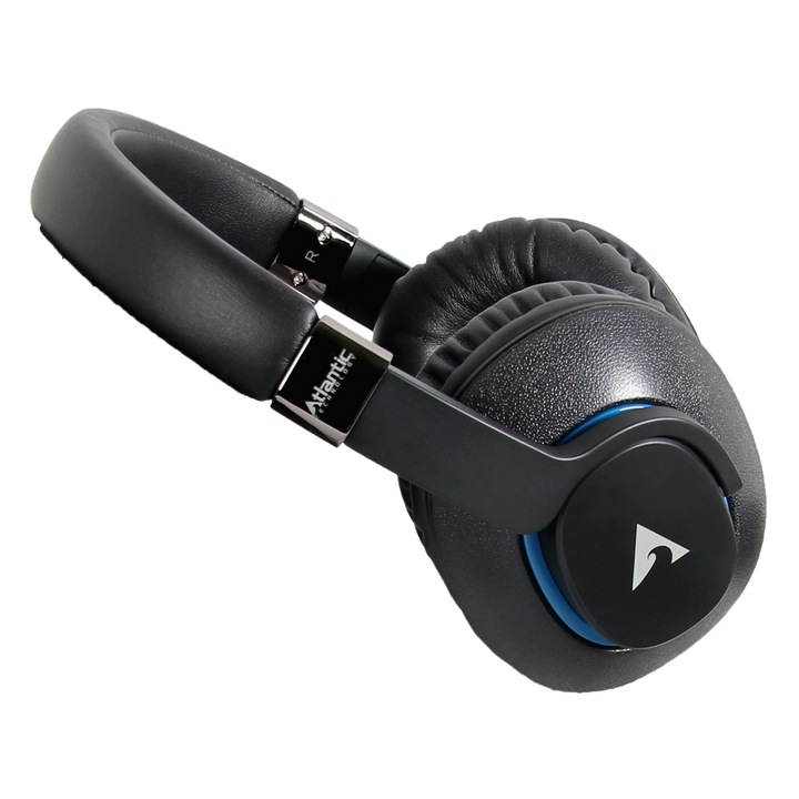 Atlantic Technology FS-BT210 Wireless Over-Ear Headphones feature full range 40mm dynamic drivers and Bluetooth 4.0 with aptX for superb Hi-Fi sound. Ergonomic and lightweight, they are designed for comfort with intuitive headset controls and built-in microphone with 30 hours of rechargeable wireless run-time. The 4-foot detachable cable allows unlimited passive battery-free listening and hands-free calling with multi-function in-line controls.  - Black
