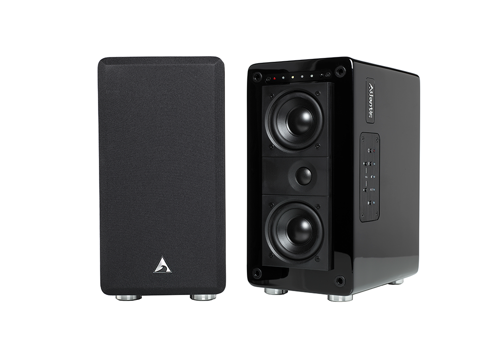 These elegant compact bookshelf speakers are sold as a pair creating a great sounding home stereo system to connect with legacy audio gear or operate with minimal components in a modern digital environment.  Up to four additional FS-252 systems can be easily added to create more sound output or create multi-room capability with a range of up to 150 feet.  Each FS-252 system comes with a seven button IR remote which duplicates the side mounted system control panel. 