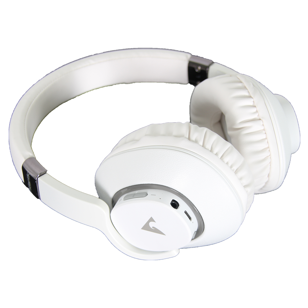 Atlantic Technology FS-BT210 Wireless Over-Ear Headphones feature full range 40mm dynamic drivers and Bluetooth 4.0 with aptX for superb Hi-Fi sound. Ergonomic and lightweight, they are designed for comfort with intuitive headset controls and built-in microphone with 30 hours of rechargeable wireless run-time. The 4-foot detachable cable allows unlimited passive battery-free listening and hands-free calling with multi-function in-line controls.  - White