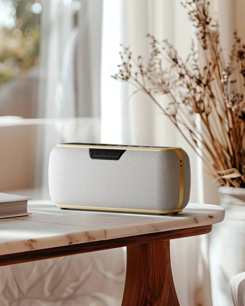 Nexa 1 speaker on a coffee table